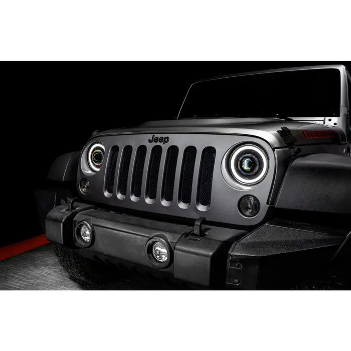 Oracle Lighting Jeep Wrangler JK Oculus Switchback Bi-LED Headlights with LEDs