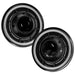 Pair of black 4 inch speakers for Wrangler JK Oculus Headlights.