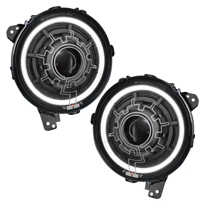 Pair of 2 inch round LEDs for Ford - featured in Oracle Lighting Oculus Bi-LED Projector Headlights for Jeep Wrangler JL and Gladiator JT