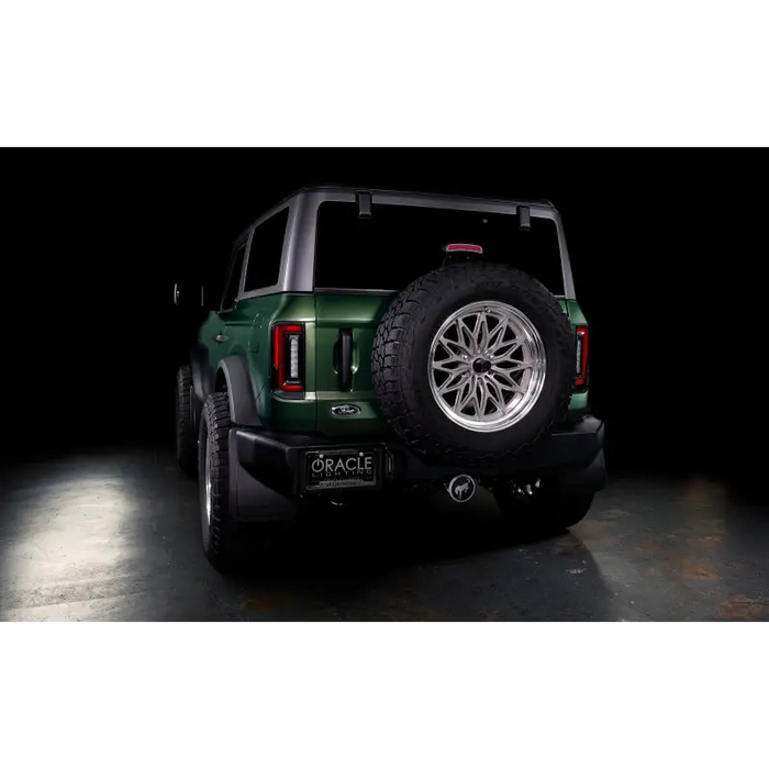 Green Jeep with Oracle Lighting Flush Style LED Taillights for Ford Bronco