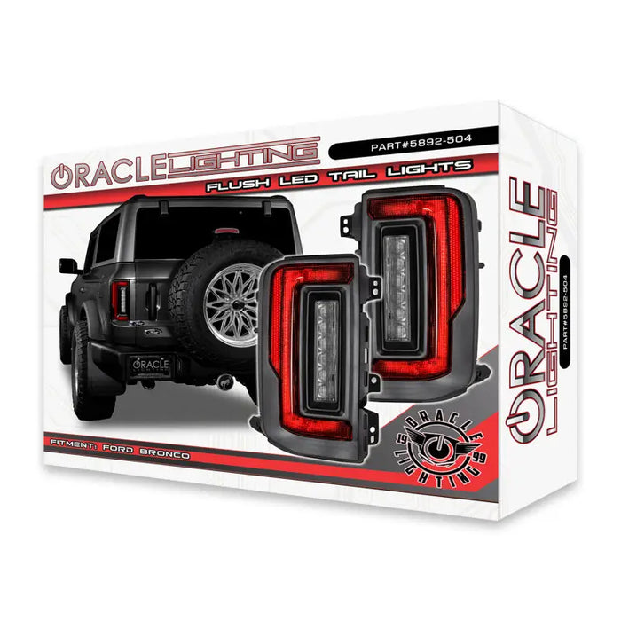 Oracle LED tail light kit for Jeep shown in Oracle Lighting 21-22 Ford Bronco Flush Style LED Taillights.