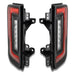 Pair of black LED tail lights for Ford Mustang by Oracle Lighting displayed in 21-22 Ford Bronco Flush Style LED Taillights.