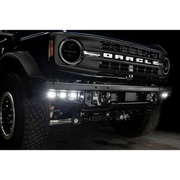 Black Ford truck featuring ORACLE Lighting LED Fog Light Kit for Steel Bumper - White
