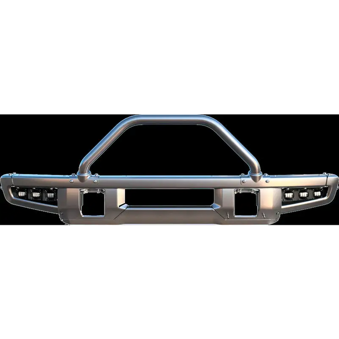 Close up of chrome-finish bumper on ORACLE Lighting Ford Bronco Fog Light Kit.