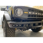 Black truck with big bumper ORACLE Lighting Triple LED Fog Light Kit - White.
