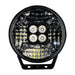 Oracle Lighting black LED headlight with white light for Jeep Wrangler beam pattern.