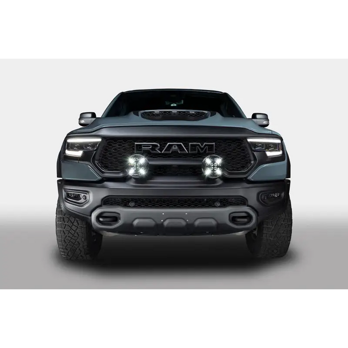 Black 2020 Rambo truck with Oracle Lighting Auxiliary Lights beam pattern.