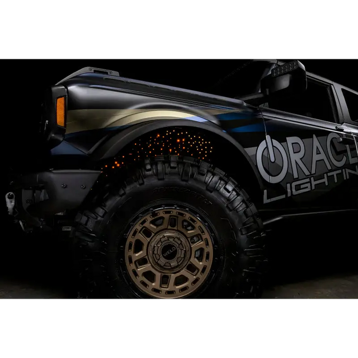 Black truck with light - Oracle Lighting Fiber Optic Wheel Liner ColorSHIFT RGBW Kit-40W LED/600 Fibers