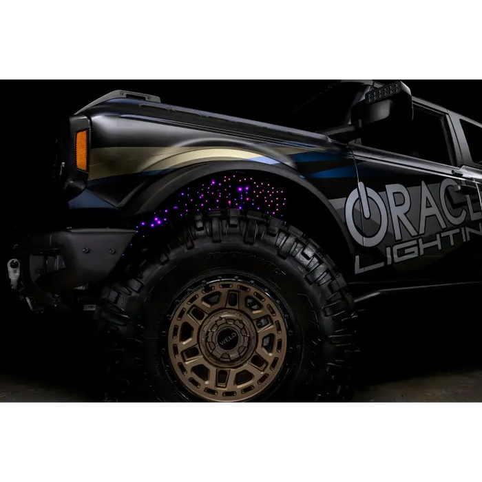 Oracle Lighting Fiber Optic Wheel Liner with ColorSHIFT RGBW Kit featuring truck with side light