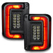 Pair of black LED tail lights for Jeep Wrangler JK by Oracle Lighting as Flush Mount LED Tail Lights