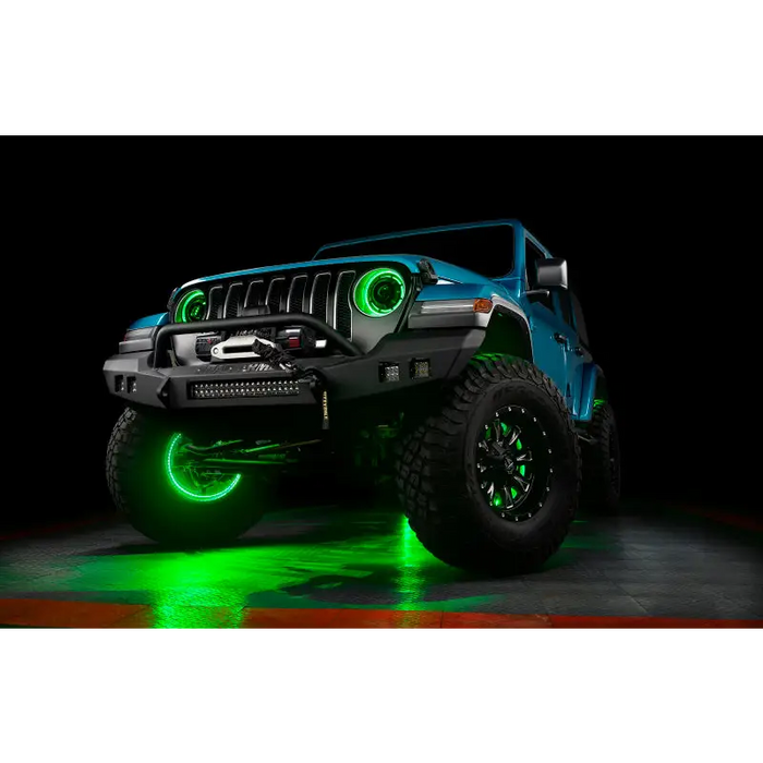 Jeep with green lights - ORACLE Lighting LED Illuminated Wheel Rings