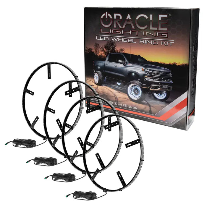 ORACLE Lighting LED Illuminated Wheel Rings for Dodge Truck in ColorSHIFT RGB+W