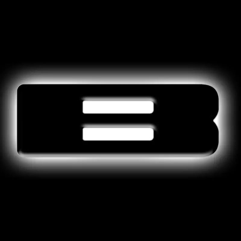 Black and white LED letter badge logo for ORACLE Lighting - Matte Black Surface Finish
