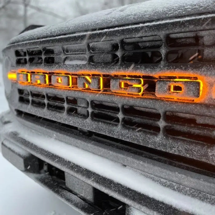 Cold LED Letter Badges on Matte Black Surface Finish Car by ORACLE Lighting