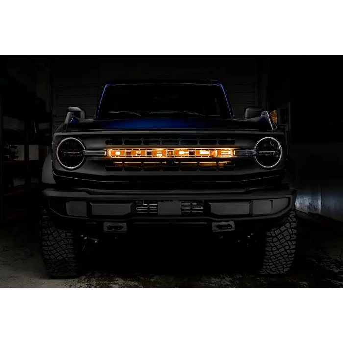 Black truck with ORACLE Lighting LED letter badges.