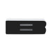 Black plastic door handle with white handle on ORACLE Lighting Universal Illuminated LED Letter Badges - Matte Black Surface Finish - B