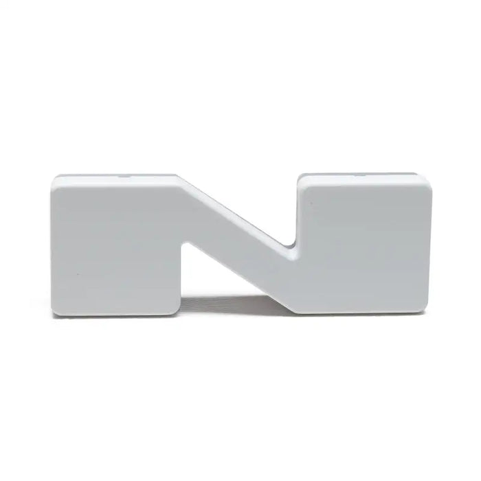 White LED letter badge with N on white background for ORACLE Lighting - matte finish