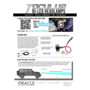 Wiring diagram for 7-inch trailer on Oracle Oculus Bi-LED Projector Headlights for Jeep Wrangler JK.