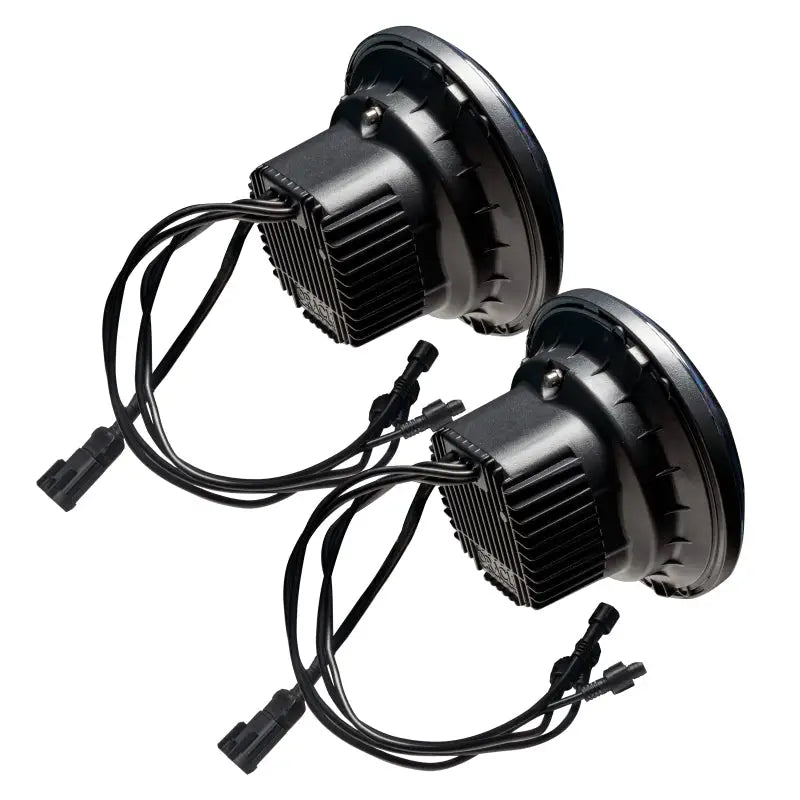 Oracle Oculus 7in ColorSHIFT Bi-LED motorcycle headlight bulbs with RGB+W wires and wires