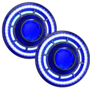 2pcs Blue LED Car Styling Lights with RGB+W ColorSHIFT Controller for Jeep Wrangler JK