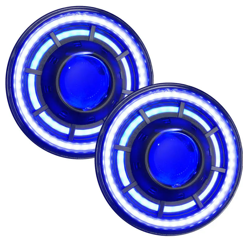 2pcs Blue LED Car Styling Lights with RGB+W ColorSHIFT Controller for Jeep Wrangler JK