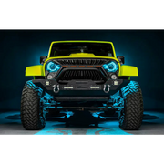 Yellow Jeep with ColorSHIFT Bi-LED Projector Headlights