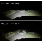 Oracle Oculus Bi-LED Projector Headlights illuminating road tunnel at night