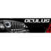 Black Jeep with ’CUS’ logo on Oracle Oculus Bi-LED Projector Headlights for Jeep JL/Gladiator JT - Graphite Metallic
