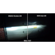Oracle Oculus Bi-LED Projector Headlights for Jeep JL/Gladiator JT - Graphite Metallic - 5500K: Door light not visible.