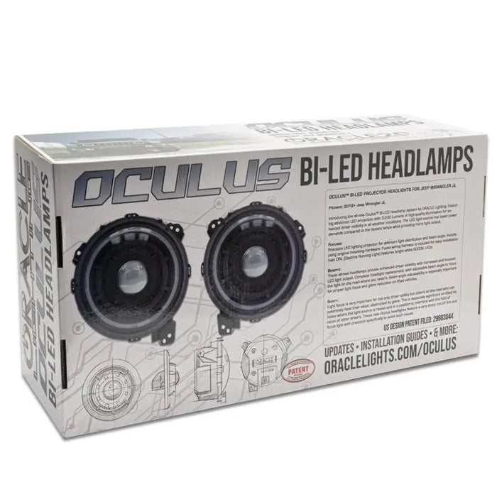 Oracle Oculus Bi-LED Projector Headlights for Jeep JL/Gladiator JT - Graphite Metallic - 5500K in box