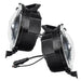 Pair of black motorcycle headlight bulbs with clear lens for Jeep JL/Gladiator JT - Oracle Oculus Bi-LED Projector Headlights - Graphite Metallic