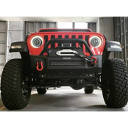 Red Jeep with Big Tire - Oracle Oculus Bi-LED Projector Headlights for Jeep JL/Gladiator JT