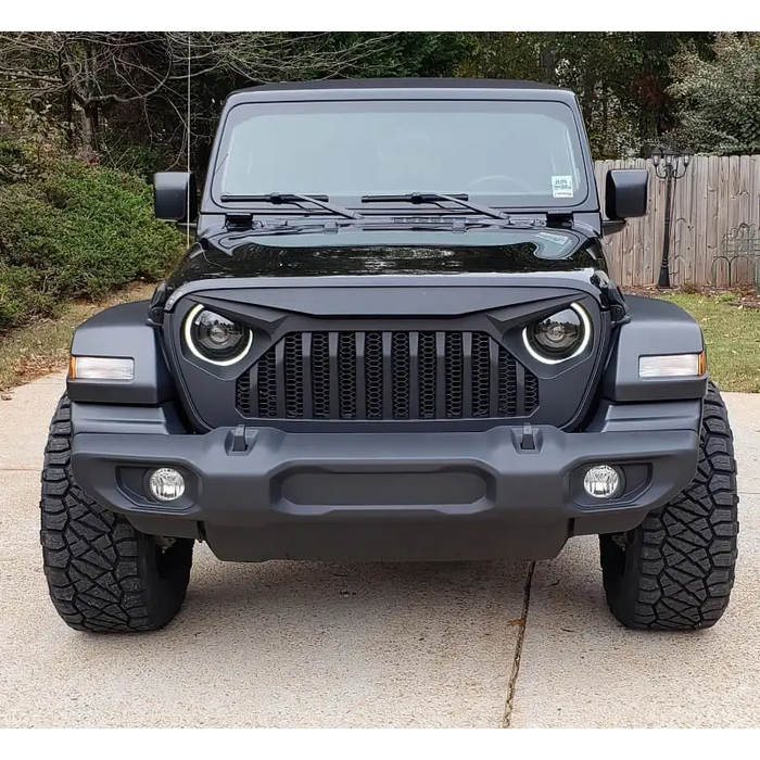 Matte black Oracle Oculus Bi-LED projector headlights for Jeep JL/Gladiator JT