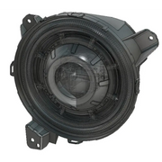 Black speaker with metal frame in Oracle Oculus Bi-LED Projector Headlights for Jeep JL/Gladiator JT