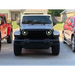 Two Jeeps parked in driveway with Oracle Oculus Bi-LED Projector Headlights for Jeep JL/Gladiator JT - Matte Black