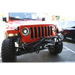 Red Jeep with Black and White Bumper - Oracle Oculus Bi-LED Projector Headlights for Jeep JL/Gladiator JT