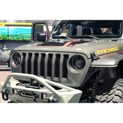 Oracle Oculus Bi-LED projector headlights for Jeep JL/Gladiator JT featuring a large grille and bumper