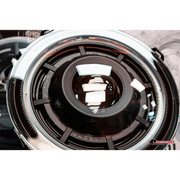 Oracle Oculus Bi-LED Projector Headlights attached to lens on Jeep JL/Gladiator.