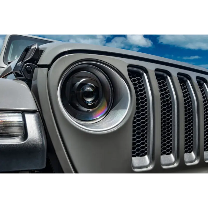 Oracle Oculus Bi-LED projector headlights for Jeep JL/Gladiator JT with camera attached