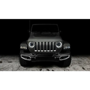 Oracle Oculus Bi-LED Projector Headlights for Jeep JL/Gladiator JT - Matte Black - Close-Up View