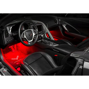 Interior of car with red lights using Oracle Pair 15in LED Strips Retail Pack - RGB ColorSHIFT.