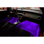 Oracle Pair 15in LED Strips Retail Pack - RGB ColorSHIFT with purple lights in car interior