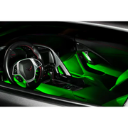 Green car interior LED flexible strip - RGB ColorSHIFT - Oracle Pair 15in LED Strips Retail Pack