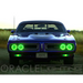 Green halo lights on Dodge Charger RZ with Oracle pre installed sealed beam.