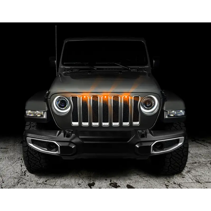 Amber LED Pre-Runner Style Grille Kit for Jeep Gladiator JT