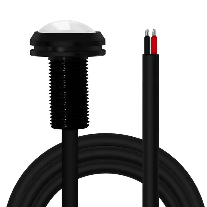 Black cable with white and red buttons, pre-runner style LED accessory for Jeep Gladiator JT - Amber.