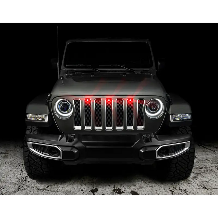 Jeep Gladiator JT with Oracle Pre-Runner Style LED Grille Kit - Red-led accessory