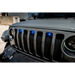 Blue LED pre-runner style grille kit for Jeep Wrangler JL - LED accessory.