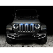 Blue LED pre-runner style grille kit for Jeep Wrangler JL by Oracle.