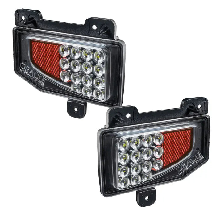 Pair of black LED reverse lights for Jeep Gladiator JT.